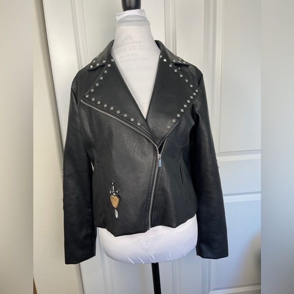 Disney Jackets & Blazers - Disney villains evil Queen faux leather moto jacket. NWOT size Large.